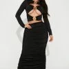 Fashion Nova Skirts & Skorts Stroke Of Midnight Ruched Maxi Skirt - Black