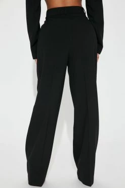 Fashion Nova London Wide Leg Trouser - Black
