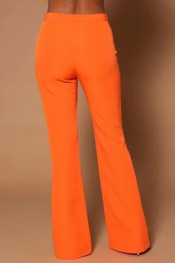 Fashion Nova Pants Poppy Flare Pant - Orange
