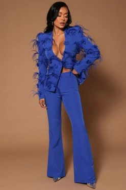 Fashion Nova Pants Poppy Flare Pant - Royal