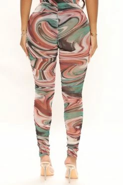 Fashion Nova Take Me Just Like That Ruched Leggings - Olive/combo