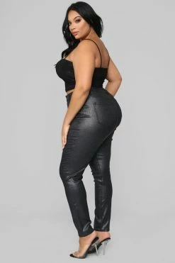 Fashion Nova Double Dare Faux Leather Pants - Black