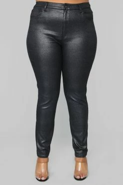 Fashion Nova Double Dare Faux Leather Pants - Black