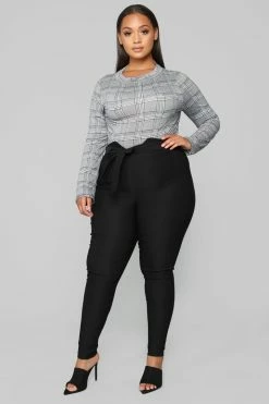 Fashion Nova Knot Your Girl Pants - Black