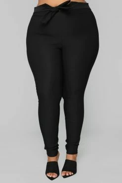 Fashion Nova Knot Your Girl Pants - Black
