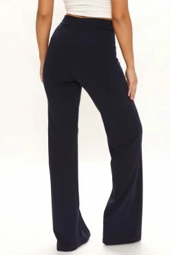 Fashion Nova Victoria High Waisted Dress Pants - Navy