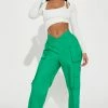 Fashion Nova Main Character Cargo Parachute Pants - Kelly Green