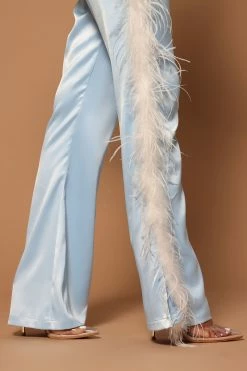 Fashion Nova Cassandra Feather Pant - Blue/combo