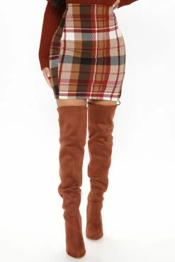Fashion Nova Skirts & Skorts Jahia Plaid Mini Skirt - Brown/combo