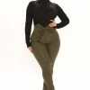 Fashion Nova Knot Your Girl Pants - Olive