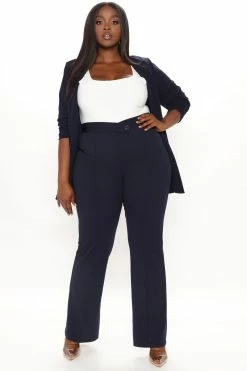 Deals π Fashion Nova Call It Even Wide Leg π Dress Pants - Navy β 14 Fashion Nova Call It Even Wide Leg Dress Pants - Navy