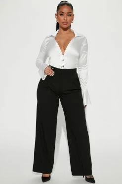 Fashion Nova Play Hard Trouser Pant - Black