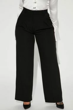 Fashion Nova Play Hard Trouser Pant - Black