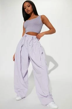 Fashion Nova Pants Hard Candy Parachute Pant - Lavender