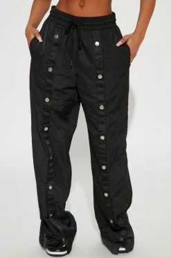 Fashion Nova Sin City Snap Parachute Pant - Black