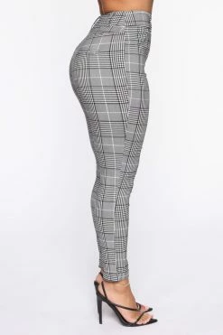 Fashion Nova I Know You Want It Plaid Pants - Black/White