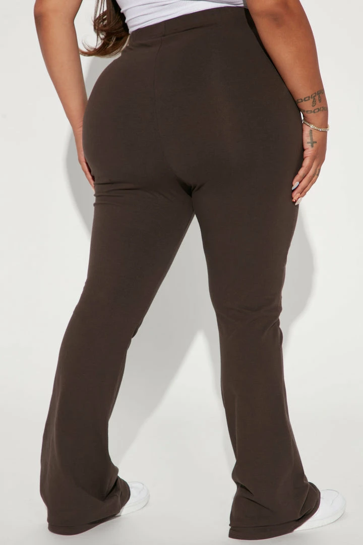 Fashion Nova Adriana Flare Pant - Chocolate
