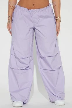 Fashion Nova Laguna Low Slung Parachute Pant - Lavender