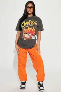 Fashion Nova Pants Soda Pop Parachute Pant - Orange