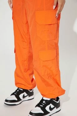 Fashion Nova Pants Soda Pop Parachute Pant - Orange