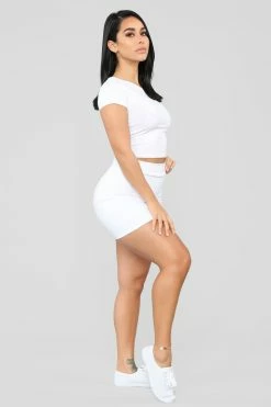 Fashion Nova Melanie Mini Skirt - White Skirts & Skorts