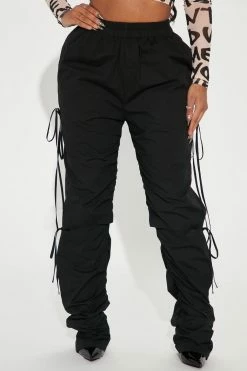 Fashion Nova Pants Killing The Game Stacked Pant - Black