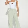 Fashion Nova Play Hard Trouser Pant - Sage
