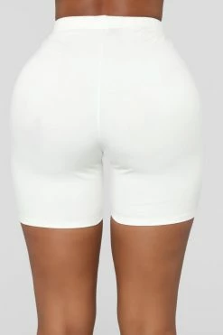 Fashion Nova Classic Mini Biker Shorts - White
