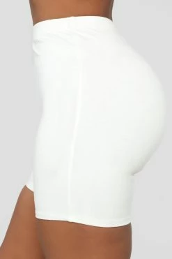 Fashion Nova Classic Mini Biker Shorts - White