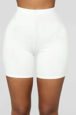 Fashion Nova Classic Mini Biker Shorts - White