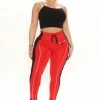 Fashion Nova NBA Jumpman Bulls Leggings - Red/Black