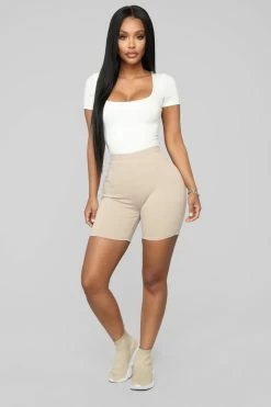 Fashion Nova Classic Mini Biker Shorts - Mocha