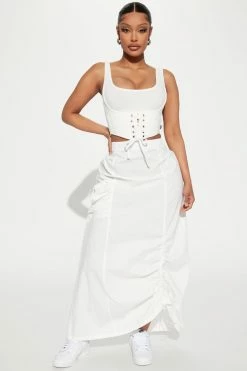 Fashion Nova Skirts & Skorts Play No Games Maxi Skirt - White