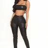 Fashion Nova Take Me On A Ride Faux Leather Pants - Black