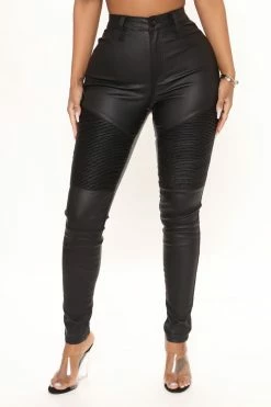 Fashion Nova Take Me On A Ride Faux Leather Pants - Black