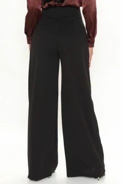 Fashion Nova Bossing It Wide Leg Pant 33 - Black Pants