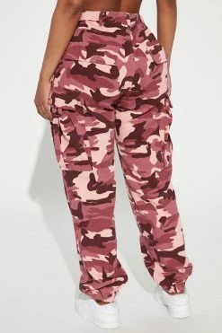 Fashion Nova Cadet Kim Oversized Camo Pants - Pink/combo