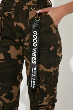 Fashion Nova Pants Good Vibes Cargo Jogger - Camouflage