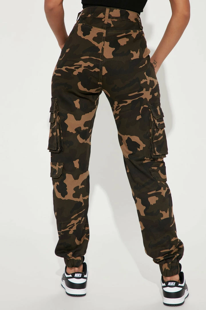 Fashion Nova Pants Good Vibes Cargo Jogger - Camouflage