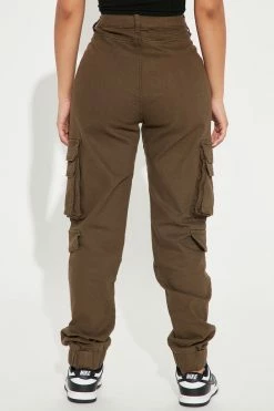 Fashion Nova Pants Good Vibes Cargo Jogger - Olive