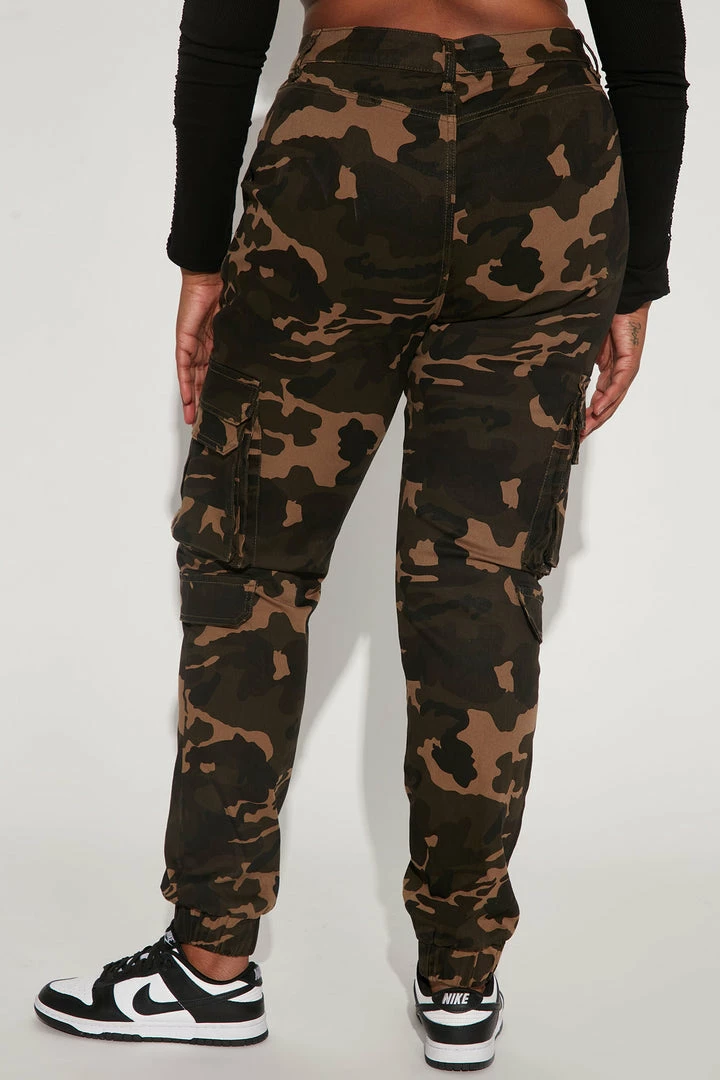 Fashion Nova Pants Good Vibes Cargo Jogger - Camouflage