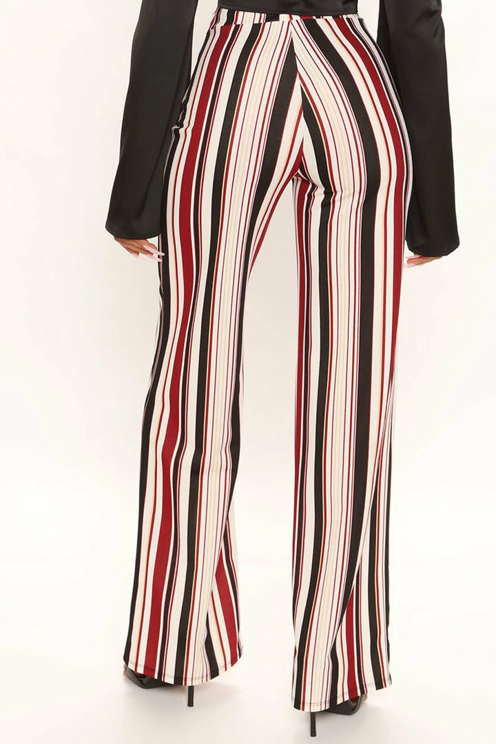 Fashion Nova Helene Stripe Pants - White/combo