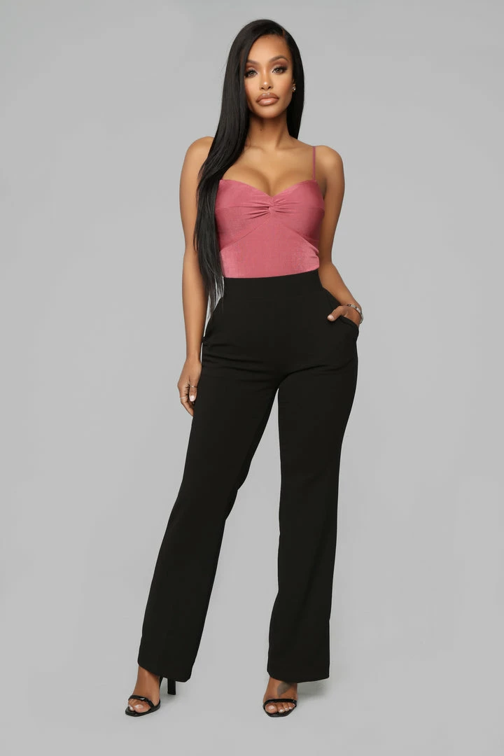 Fashion Nova Celine Aria Wide Leg Pants - Black