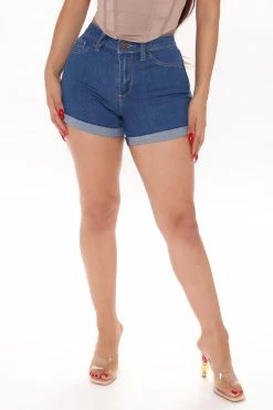 Fashion Nova No Muffin Top Denim Shorts - Medium Wash