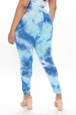 Fashion Nova Leggings Tie Dye Print Legging - Blue/combo