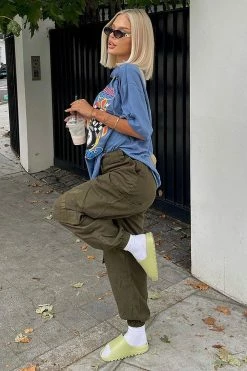 Fashion Nova Amelia Oversized Cargo Pants - Olive