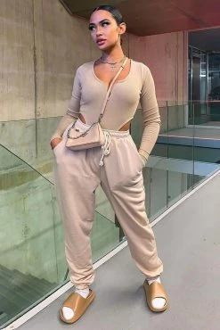 Fashion Nova Pants Big On Comfort Jogger Pant - Sand