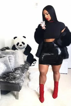 Fashion Nova Boot Camp Skirt - Black