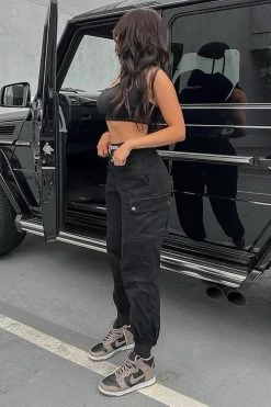 Fashion Nova Cadet Kelly Cargo Pants 29 - Black
