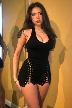 Fashion Nova Call From Richie Shorts - Black